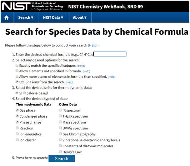 Thermo Physical Chemical Properties Of Fluids Using The Free NIST Thermo Physical Chemical Properties Of Fluids Using The Free NIST